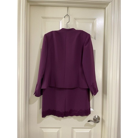 TALBOTS women purple 2- piece skirt suits size 12 - Picture 2 of 16